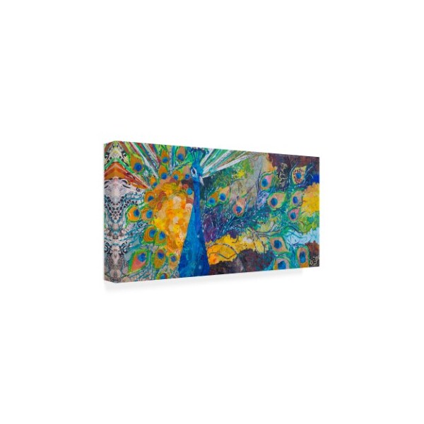 Trademark Fine Art Elizabeth St. Hilaire 'Percy Peacock Ii' Canvas Art, 10x19 - WAG10813-C1019GG