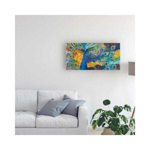Trademark Fine Art Elizabeth St. Hilaire 'Percy Peacock Ii' Canvas Art, 10x19 - WAG10813-C1019GG