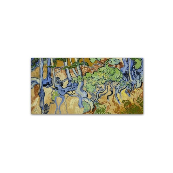 Trademark Fine Art Van Gogh 'Tree Roots' Canvas Art, 12x24 - AA00606-C1224GG