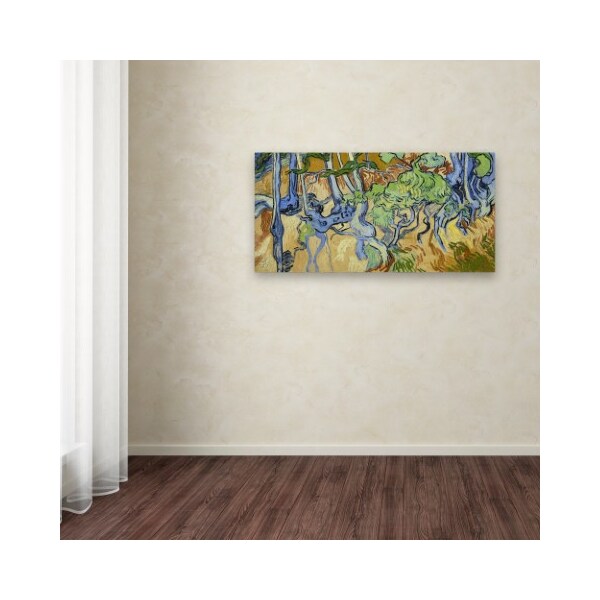 Trademark Fine Art Van Gogh 'Tree Roots' Canvas Art, 12x24 - AA00606-C1224GG