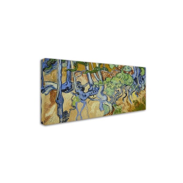 Trademark Fine Art Van Gogh 'Tree Roots' Canvas Art, 12x24 - AA00606-C1224GG