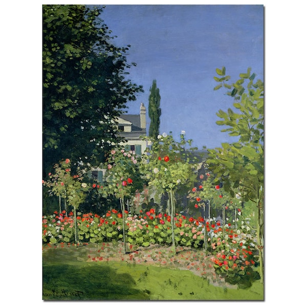 Trademark Fine Art Claude Monet 'Flowering Garden at Sainte-Adresse', 26x32 - BL0172-C2632GG