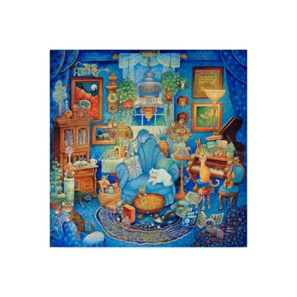 Trademark Fine Art Bill Bell 'Blue Room' Canvas Art, 18x18 - ALI25615-C1818GG