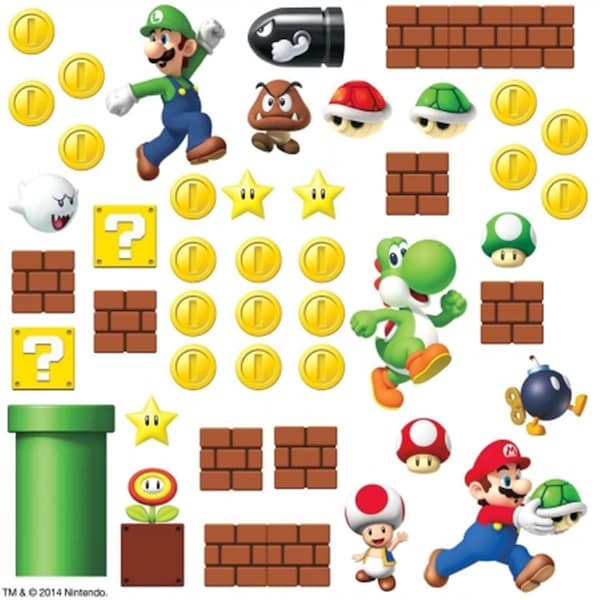 Comfortcorrect Nintendo Super Mario Build A Scene Peel And Stick Wall Decal - CO28728