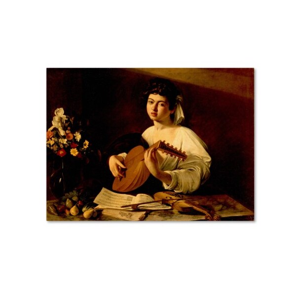 Trademark Fine Art Caravaggio 'The Lute Player' Canvas Art, 24x32 - AA00076-C2432GG