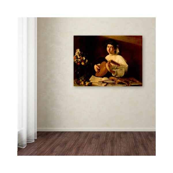 Trademark Fine Art Caravaggio 'The Lute Player' Canvas Art, 24x32 - AA00076-C2432GG
