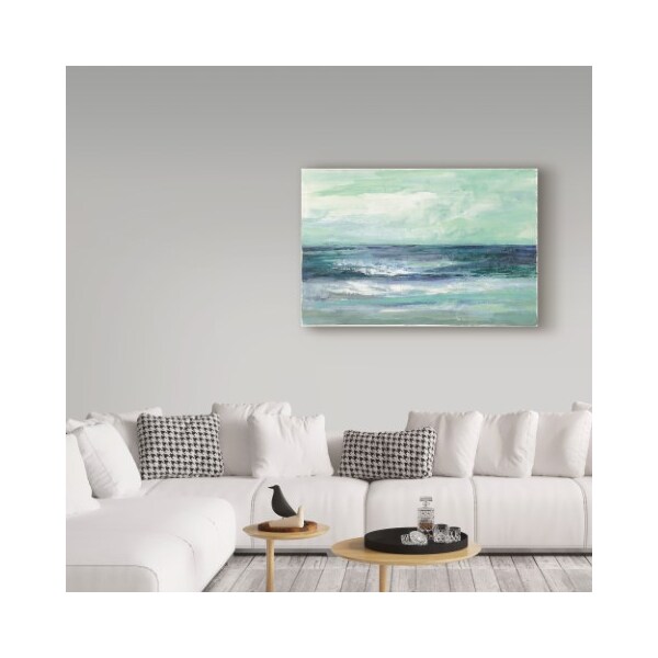 Trademark Fine Art Silvia Vassileva 'Tide Green And Teal' Canvas Art, 22x32 - WAP06765-C2232GG
