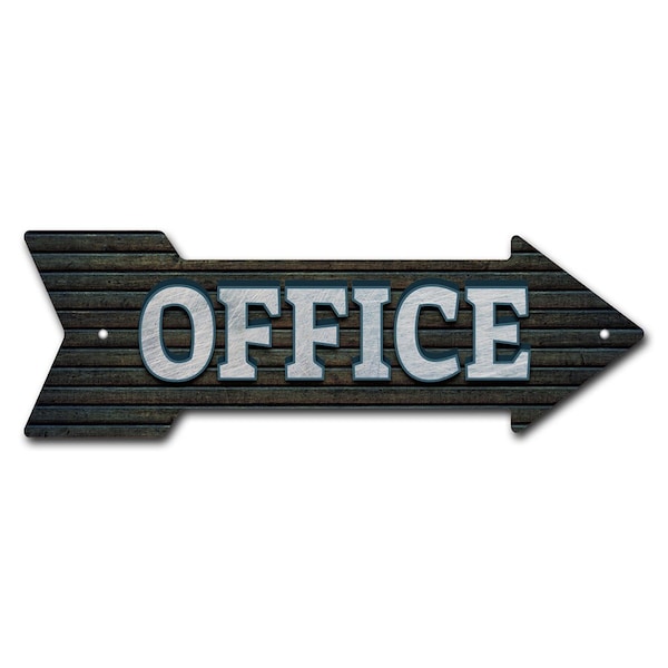 Signmission Office Arrow Sign Funny Home Decor 36in Wide - P-ARROW12-999700
