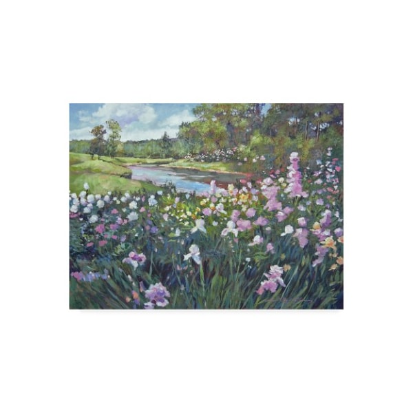 Trademark Fine Art David Lloyd Glover 'River Spring Garden' Canvas Art, 18x24 - DLG00995-C1824GG