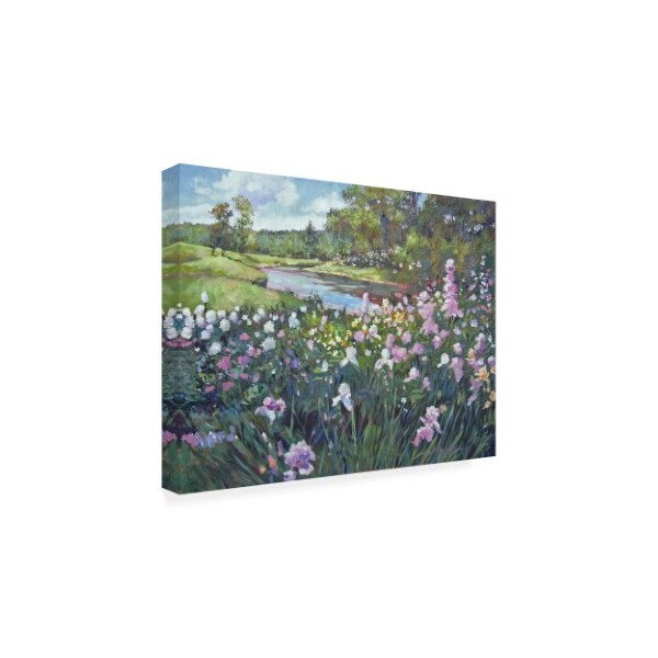 Trademark Fine Art David Lloyd Glover 'River Spring Garden' Canvas Art, 18x24 - DLG00995-C1824GG