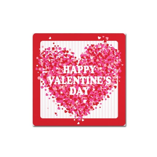 Trademark Fine Art Fiona Stokes-Gilbert 'Confetti Valentine' Canvas Art, 24x24 - ALI13727-C2424GG