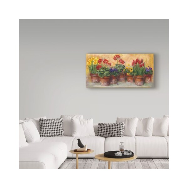 Trademark Fine Art Carol Rowan 'Spring In The Greenhouse' Canvas Art, 12x24 - WAP04550-C1224GG