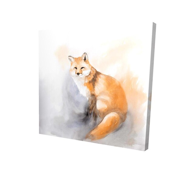 Fondo 16 x 16 in. Watercolor Fox-Print on Canvas - FO2791987