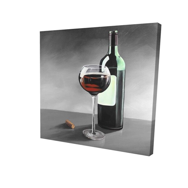 Fondo 16 x 16 in. Bottle of Burgundy-Print on Canvas - FO2788887