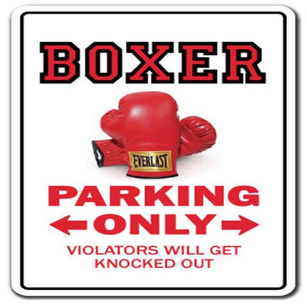 Amistad 12 in. Boxer Fighter Decal - Parking Boxing Gloves Title Punching Bags Wrap - AM3935105