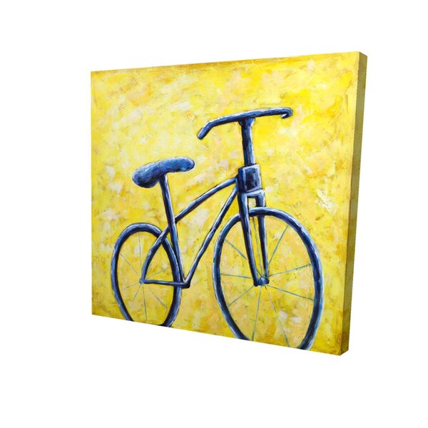 Begin Home Decor 32 x 32 in. Blue Bike Abstract-Print on Canvas - 2080-3232-TR25