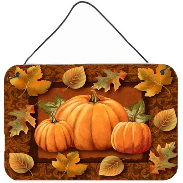Micasa Pumpkins And Fall Leaves Wall and Door Hanging Prints - MI252335