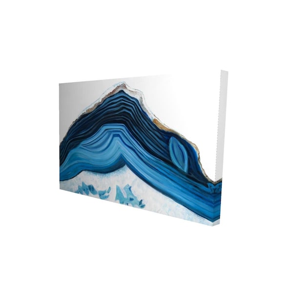 Fondo 20 x 30 in. Blue Geode Profile-Print on Canvas - FO2792725