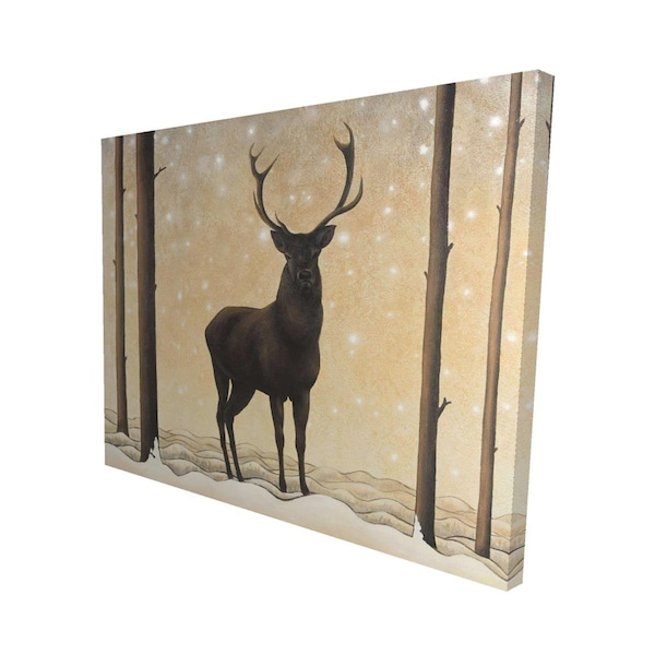 Begin Home Decor 16 x 20 in. Roe Deer In Winter-Print on Canvas - 2080-1620-AN284