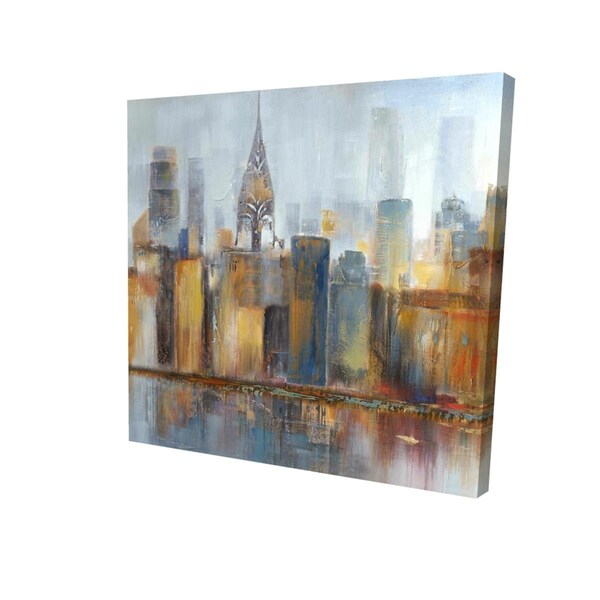 Begin Home Decor 32 x 32 in. Cityscape with Chrysler Building-Print on Canvas - 2080-3232-CI87