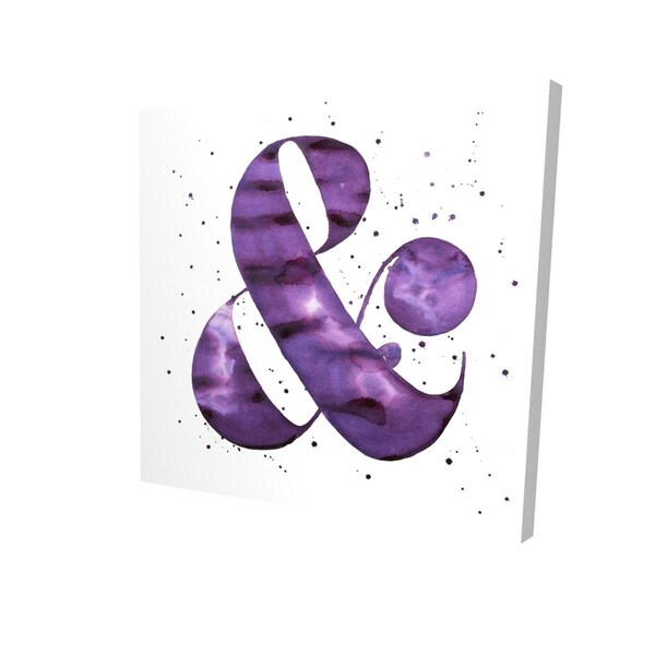 Begin Home Decor 12 x 12 in. Ampersand Purple-Print on Canvas - 2080-1212-TY19