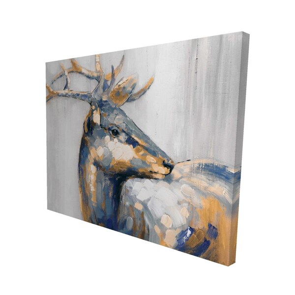 Begin Home Decor 16 x 20 in. Golden Deer-Print on Canvas - 2080-1620-AN21-1