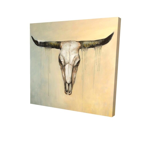 Fondo 32 x 32 in. Bull Skull-Print on Canvas - FO2789508