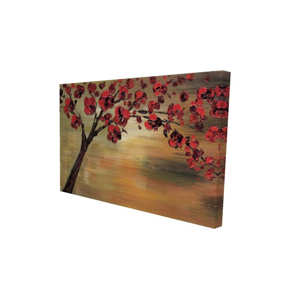 Fondo 20 x 30 in. Red Flowers Tree-Print on Canvas - FO2778846
