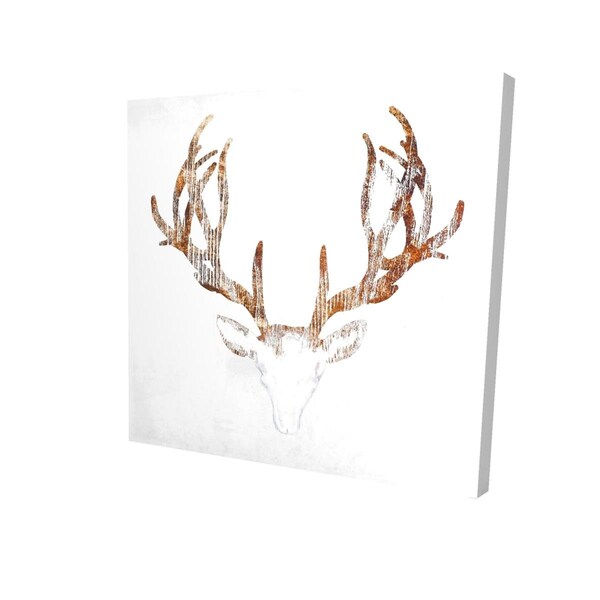 Fondo 16 x 16 in. Wood Looking Deer Head-Print on Canvas - FO2789465