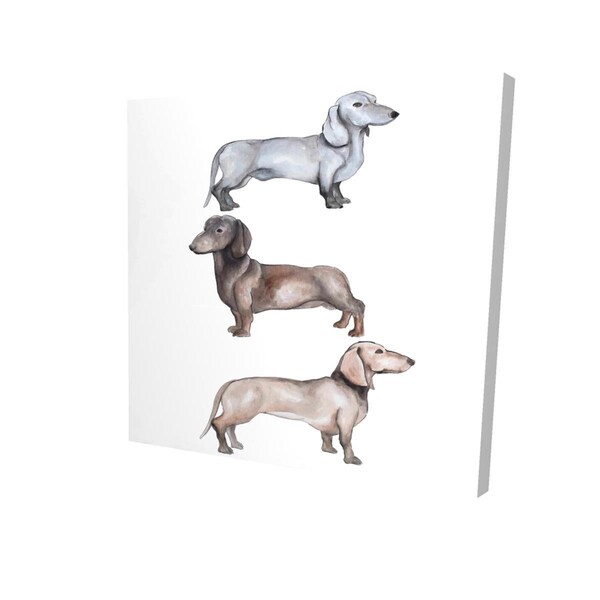 Fondo 32 x 32 in. Dachshund Dogs-Print on Canvas - FO2789519