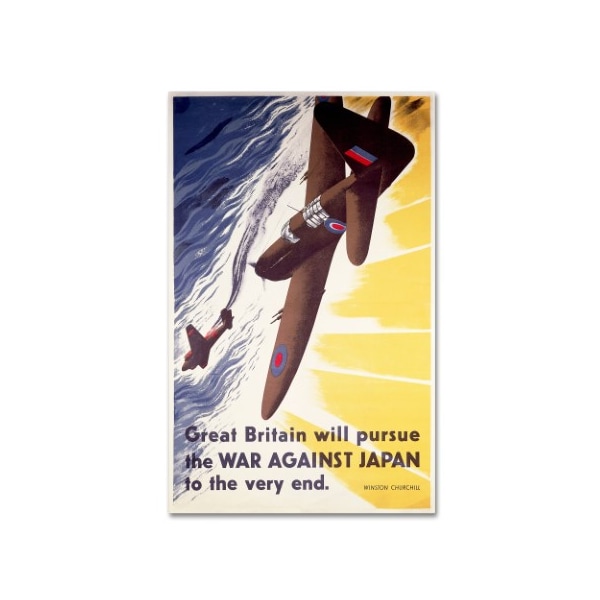 Trademark Fine Art 'Great Britain Will Pursue War Against Japan' Canvas Art, 12x19 - BL01409-C1219GG