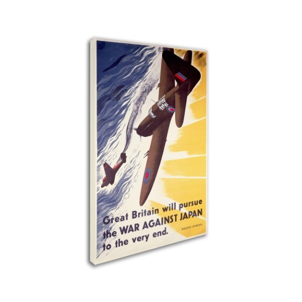 Trademark Fine Art 'Great Britain Will Pursue War Against Japan' Canvas Art, 12x19 - BL01409-C1219GG