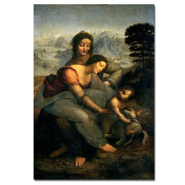 Trademark Fine Art Leonardo da Vinci 'Virgin and Child with St. Anne' Art, 22x32 - BL0024-C2232GG