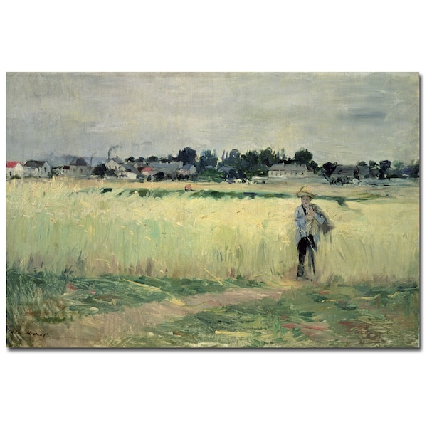 Trademark Fine Art Berthe Morisot 'In the Wheatfields at Gennefilliers, 1875', 16x24 - BL0205-C1624GG