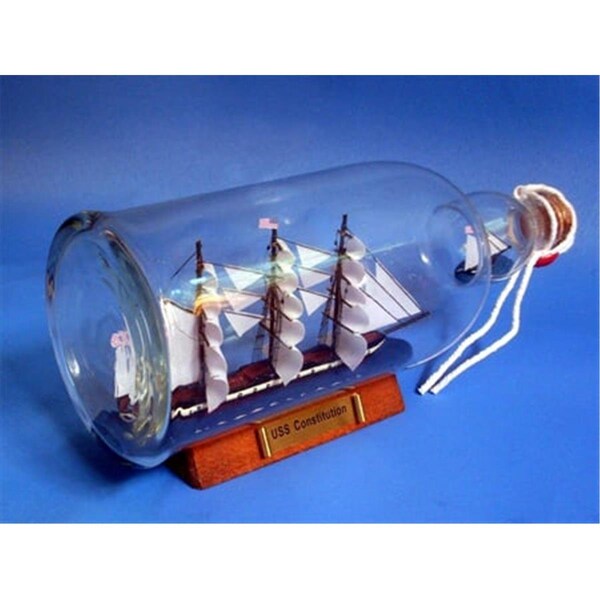 Handcrafted Model Ships USS Constitution Ship in a Bottle 11 in. Ships In A Bottle Decorative Accent - CONSTITUTION BOTTLE