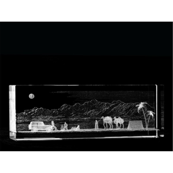 Happyholidays 1168-150-114 Crystal Laser-Engraved Desert Ancient Egypt Laser-Cut 5.9 L x 2.4 H x 1.4 W in. - HA3456132