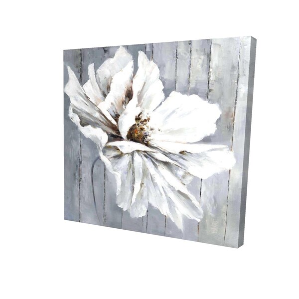 Begin Home Decor 16 x 16 in. Flower on Wood-Print on Canvas - 2080-1616-FL91