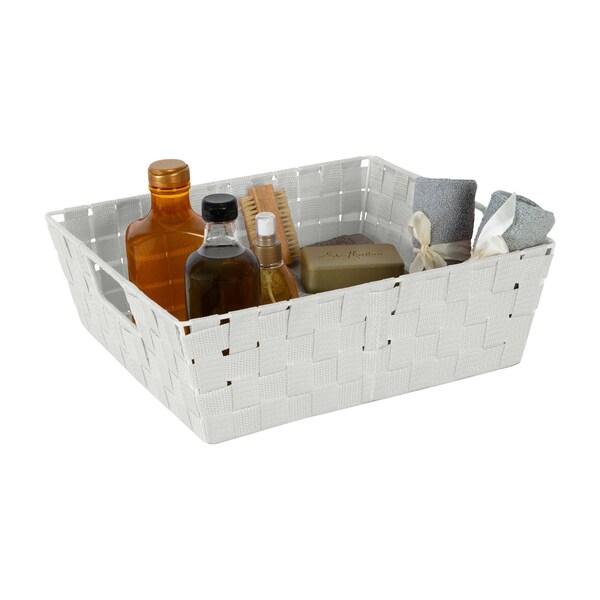 Simplify Storage Shelf Tote, 13 in L, 15 in W, 13 in H, Heather Grey, Plastic, 2 PK - 25015-2PK-HGREY