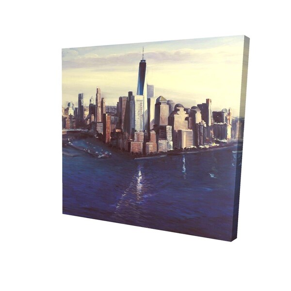 Begin Home Decor 32 x 32 in. City of New-York Vintage-Print on Canvas - 2080-3232-CI345-1