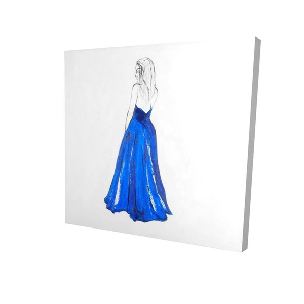 Fondo 12 x 12 in. Lady In Blue-Print on Canvas - FO2790883