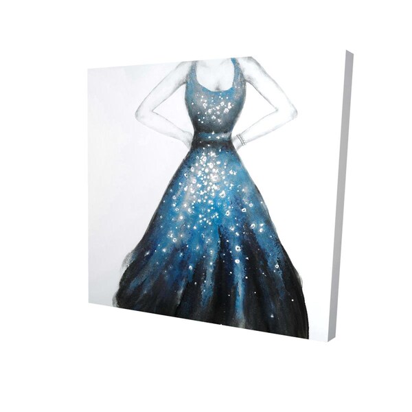 Fondo 16 x 16 in. Blue Princess Dress-Print on Canvas - FO2789368