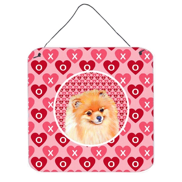 Micasa Pomeranian Valentines Love And Hearts Aluminium Metal Wall Or Door Hanging Prints - MI232870