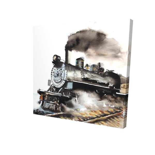 Begin Home Decor 12 x 12 in. Vintage Steam Train-Print on Canvas - 2080-1212-TR75
