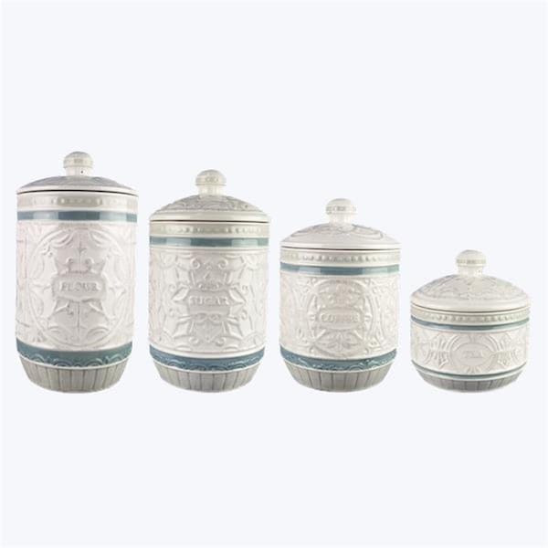 Youngs Ceramic Casual Provincial Canisters - Set of 4 - 20991