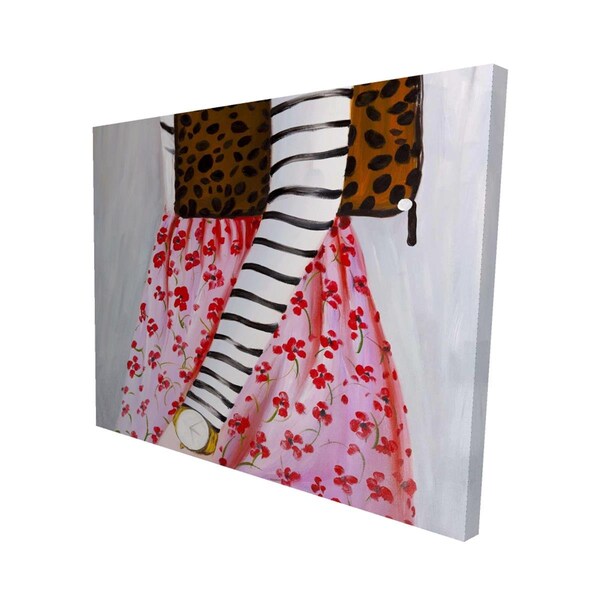 Begin Home Decor 16 x 20 in. Fashionable Woman with A Leopard Bag-Print on Canvas - 2080-1620-FA4