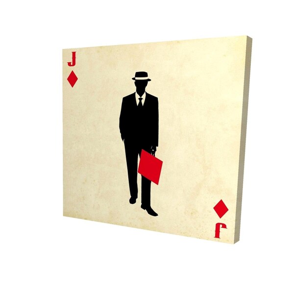 Begin Home Decor 16 x 16 in. Jack of Diamonds-Print on Canvas - 2080-1616-MI13