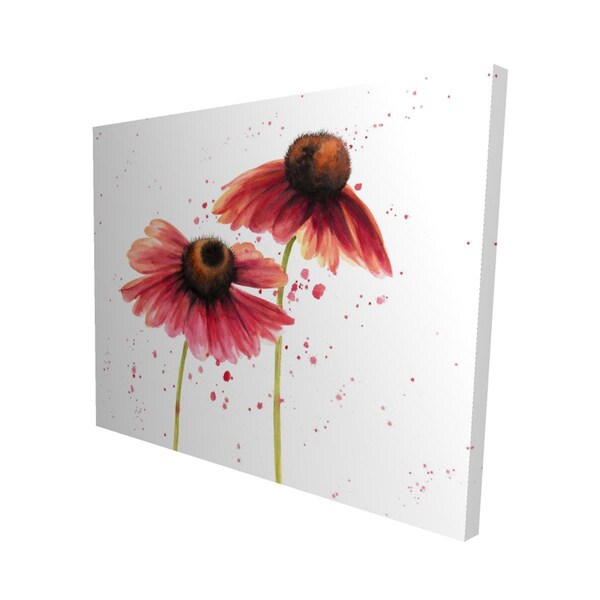 Fondo 16 x 20 in. Two Pink Daisies-Print on Canvas - FO2790938