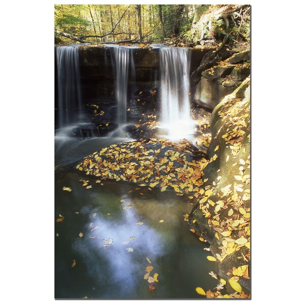 Trademark Fine Art Autumn Falls by Kurt Shaffer-Gallery Wrapped16x24, 16x24 - KS301-C1624GG