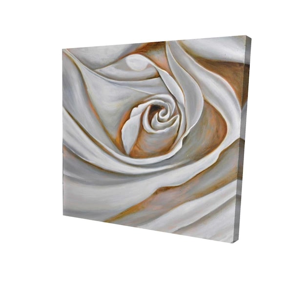 Begin Home Decor 12 x 12 in. White Rose Closeup-Print on Canvas - 2080-1212-FL11