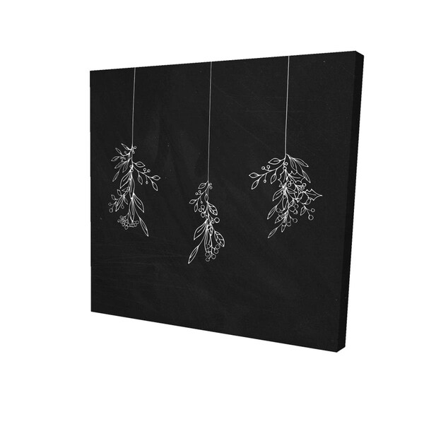 Begin Home Decor 16 x 16 in. Mistletoe-Print on Canvas - 2080-1616-HO14